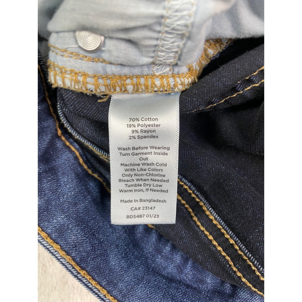 Talbots Jeans Womens 12 High Waist Straight Blue Denim Simply Flattering Stretch - Picture 14 of 14